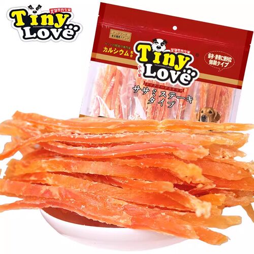 TinyLove鸡肉条软切丝狗零食680g