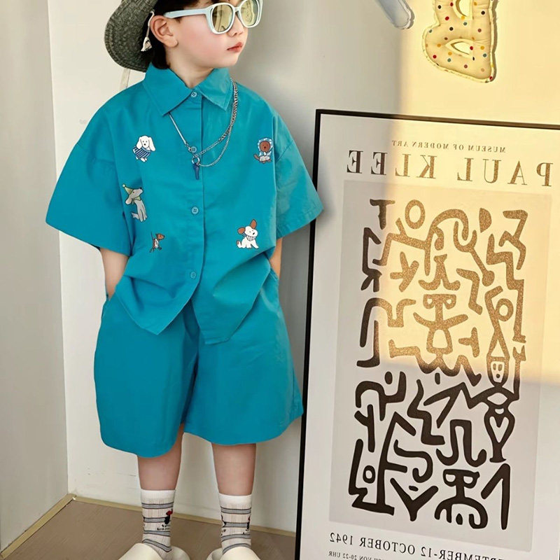 男童夏装套装2026新款儿童韩版纯色衬衫上衣宝宝短裤帅气两件套潮,童装/婴儿装/亲子装,套装,淘宝优惠券,粉丝福利购,淘宝优惠卷