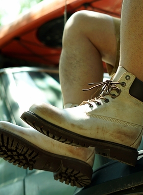 固特异10061大黄靴男耐磨头层牛皮马丁靴户外英伦工装靴复古新款