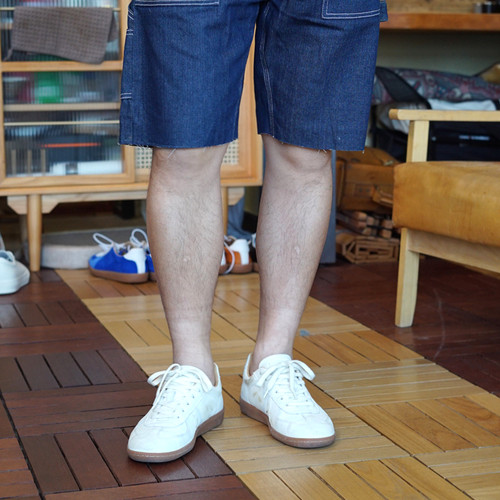 mm6全皮面德训小白鞋