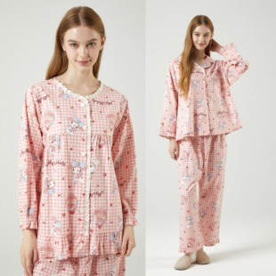 韩国东大门My Melody美乐蒂代购秋季卡通睡衣女长袖裤家居服套装