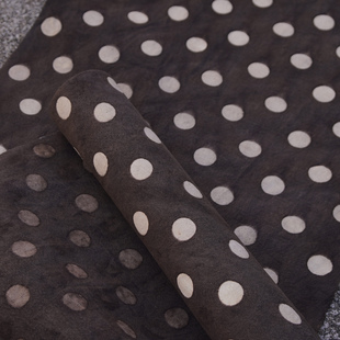 植物染型糊染纯棉中厚土布手工diy面料波点简约布艺