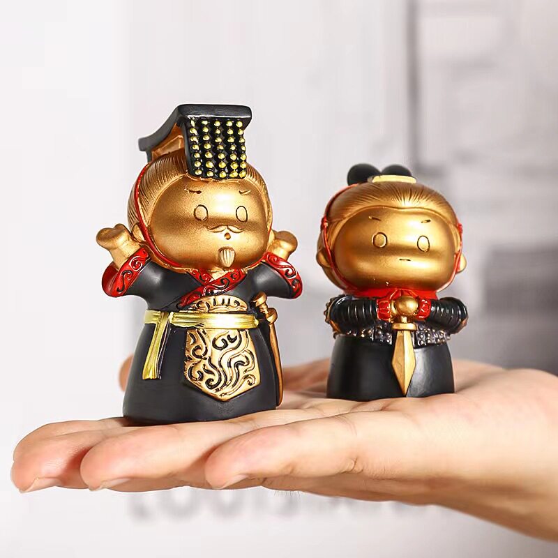 q版秦始皇兵马俑小摆件装饰品车内车载桌面