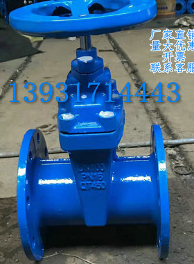 Z45X弹性座封软密封自来水闸阀DN80 100 150 200球墨铸铁暗杆法兰