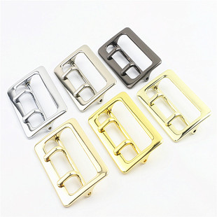 箱包手袋五金配件方形2寸皮带扣双针扣针通扣皮具箱包装饰扣辅料