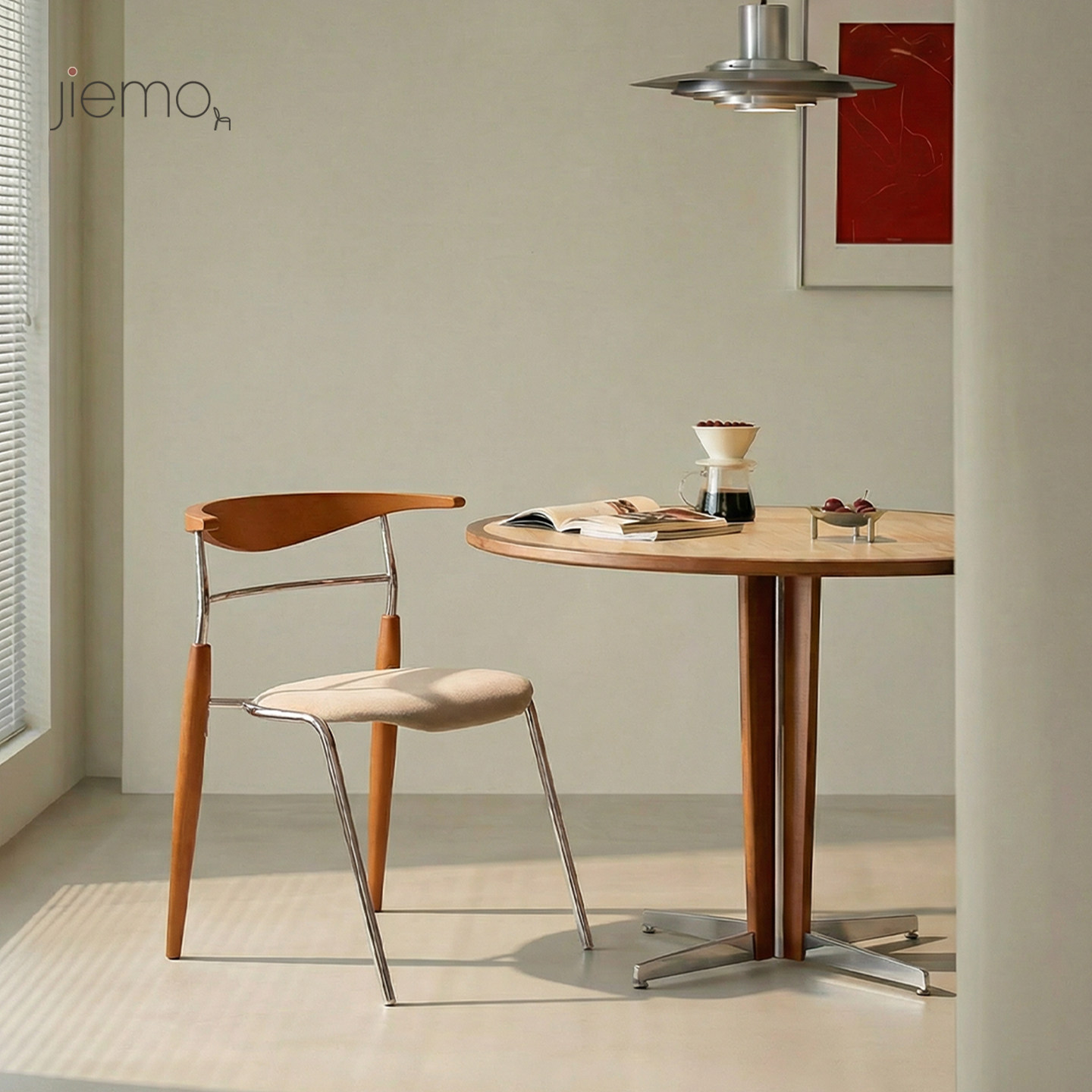Jiemo | 飞燕椅 复古包豪斯餐椅中古风家用北欧简约咖啡馆休闲椅