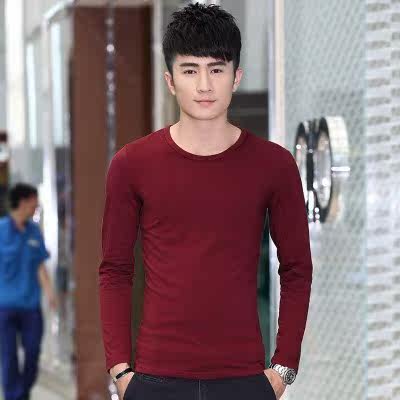 春装男士长袖t恤园领上衣潮流长轴体桖青年内衫男子内衣服丅桖土在类目 男装, T恤中 - 来自Buy2taobao.com提供专业的淘宝代购服务