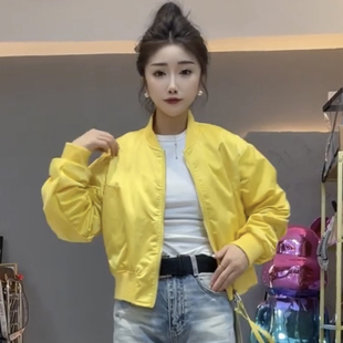 2025春季洋气显瘦小个子短款夹克女生韩版显高立领棒球服外套上衣