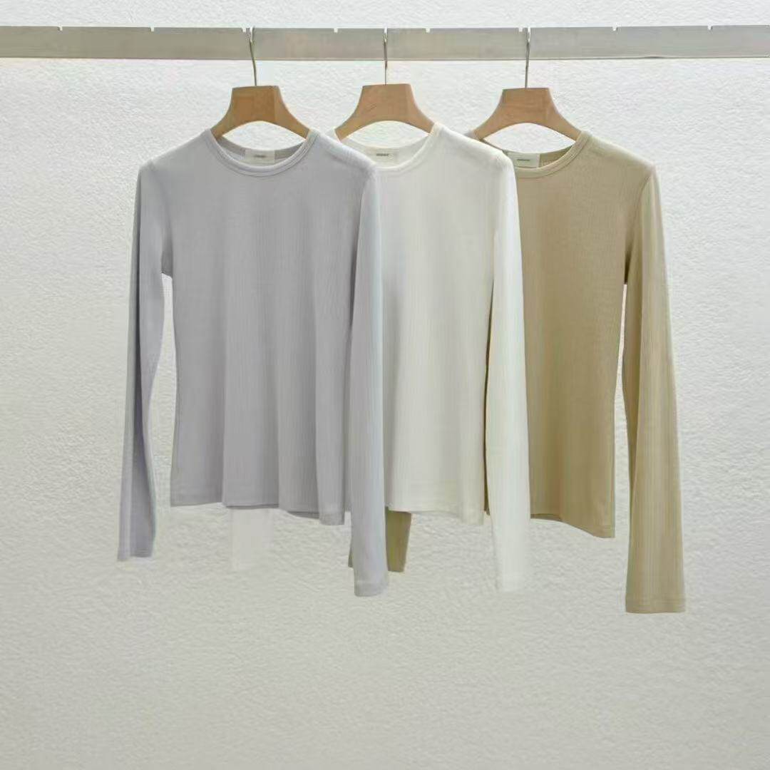 现~2026春季新款女芯宝韩国代购statement百搭通勤基础款长袖T恤