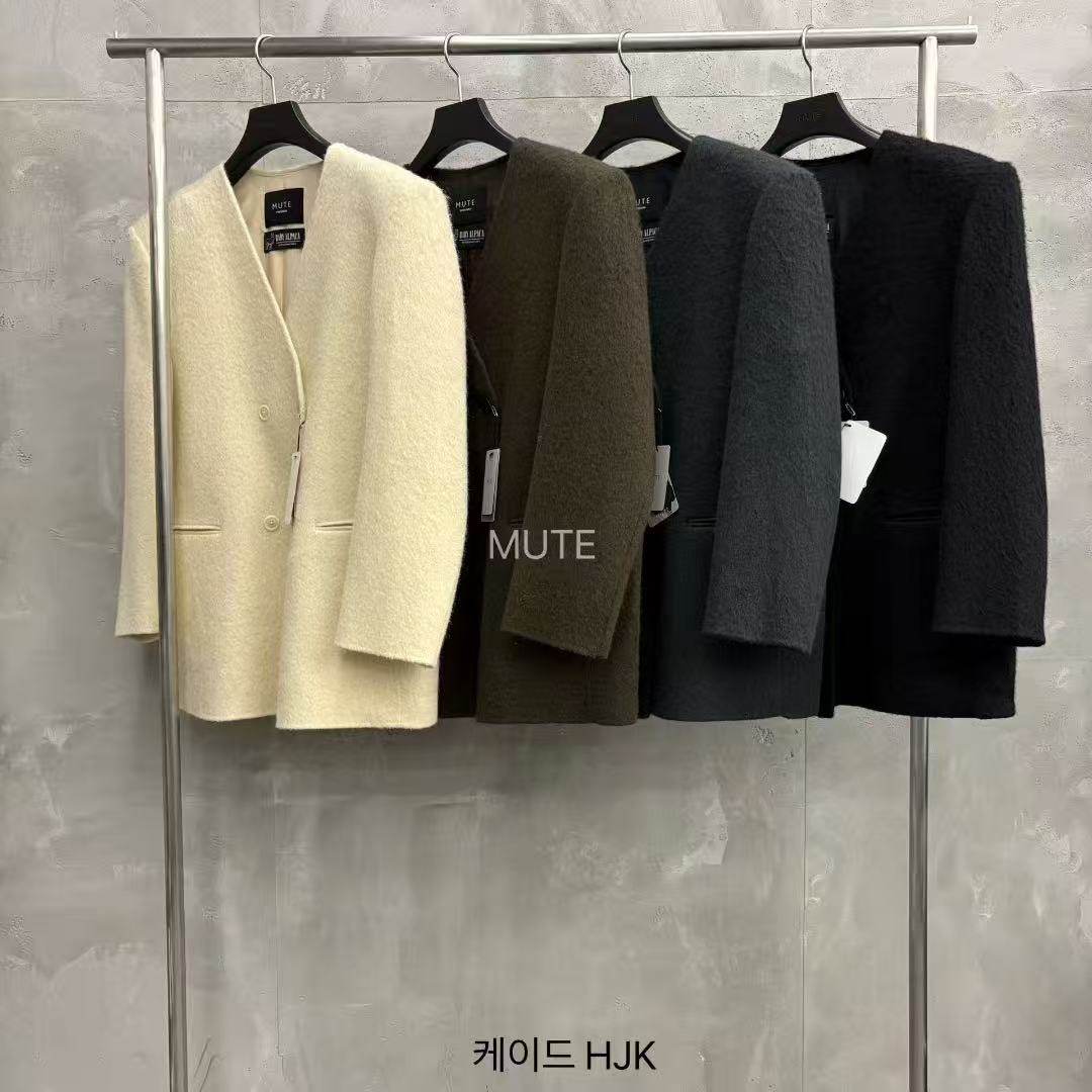 mute羊毛舒适保暖宽松大衣外套