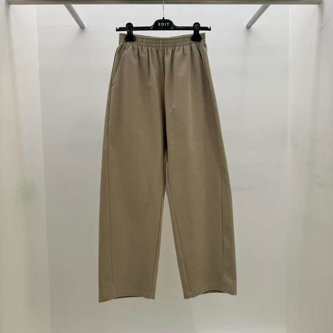 edit百搭阔腿显瘦加绒纯色休闲裤