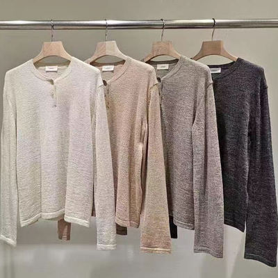 statement羊驼羊毛长袖针织毛衣