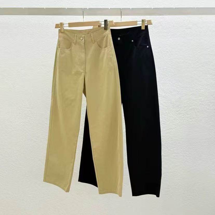 现~2026春季新款女芯宝韩国代购statement直筒显瘦高腰宽松休闲裤,女装/女士精品,休闲裤,淘宝优惠券,粉丝福利购,淘宝优惠卷