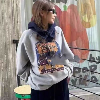 garment舒适加绒字母印花卫衣