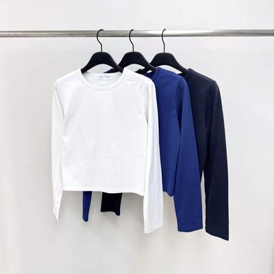 waterriver百搭高腰显瘦长袖T恤