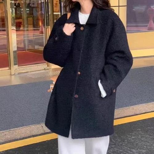 rumiru舒适保暖宽松羊毛大衣外套