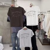 新女芯宝韩国代购 the breathe简约字母印花修身 现2026春季 短袖 T恤