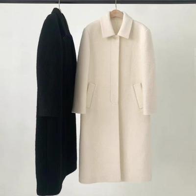 ounce洋气单排扣长款大衣外套