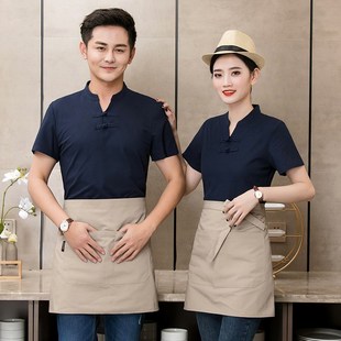 服务员工作服T恤短袖 POLO衫 餐饮饭店连锁快餐店火锅烧烤店T恤套装