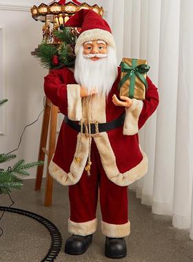 Santa Claus Doll Decoration Hotel圣诞老人玩偶摆件场景布置酒