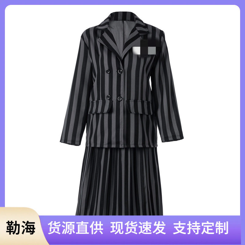 Halloween Retro Suit Dress Outfit万圣节复古西装裙演出服装图片