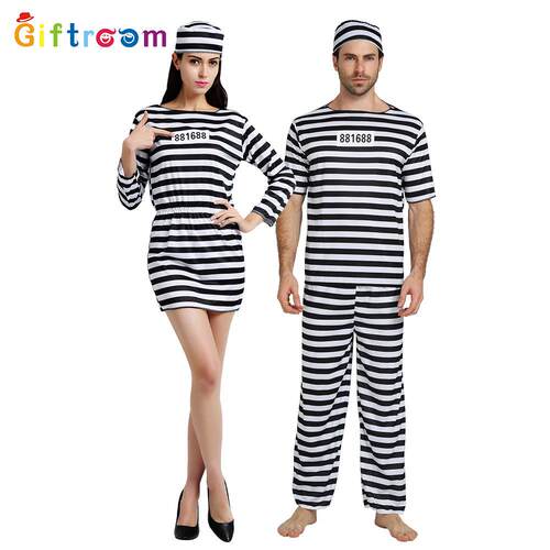 Halloween cosplay prisoner stage performance costume囚犯服装