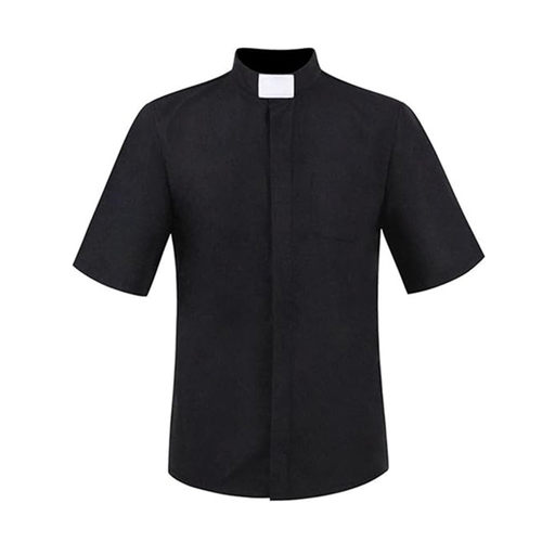 Halloween Priest Short Sleeve Shirt 牧师短袖扮演衬衣