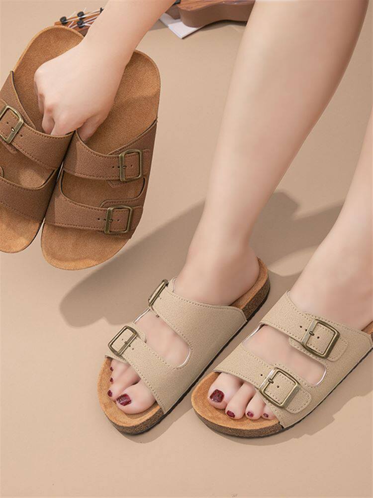 Women\'s Leather Sandals: Genuine Leather & Flat Sole - Taobao product photo 4