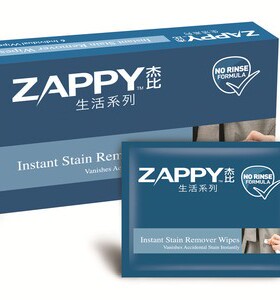 新加坡进口ZAPPY杰比-即时衣物去污湿巾60片海底捞外送指定产品