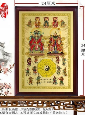 六丁六甲坛图 九天玄女画 张天师画像 神像牌位摆件画 奇门遁甲