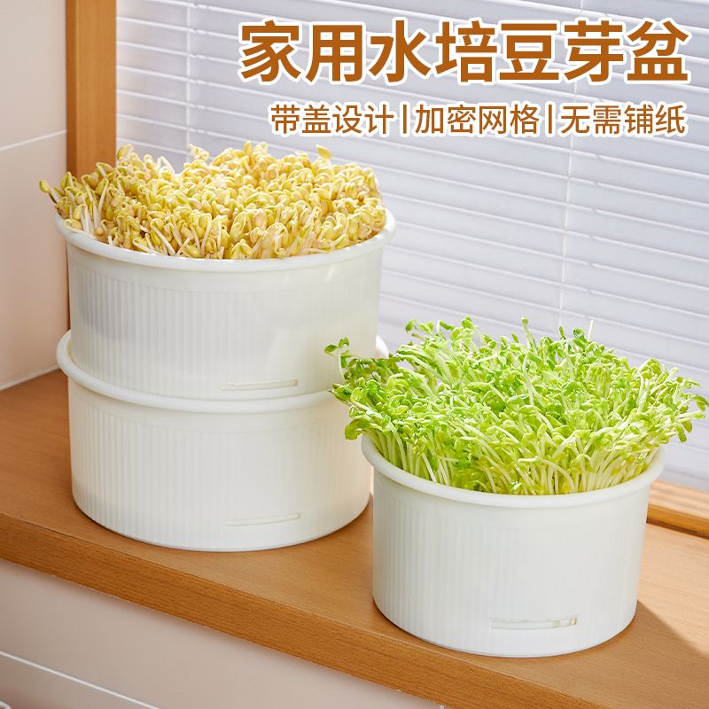 豆芽机家用新款发芽神器豆芽罐大容量生绿豆芽黄豆芽育苗盆加厚款
