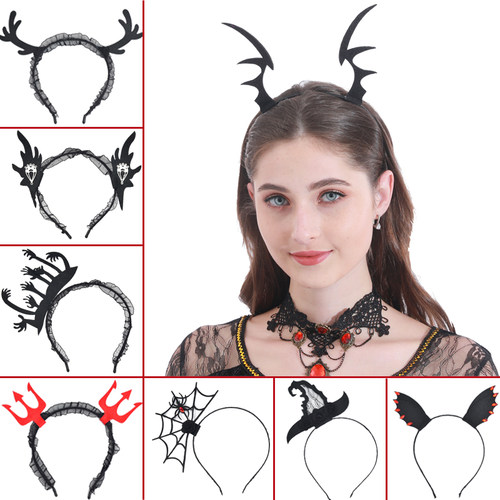 Halloween Children's Hair Accessories Spider Web Hair Hoops