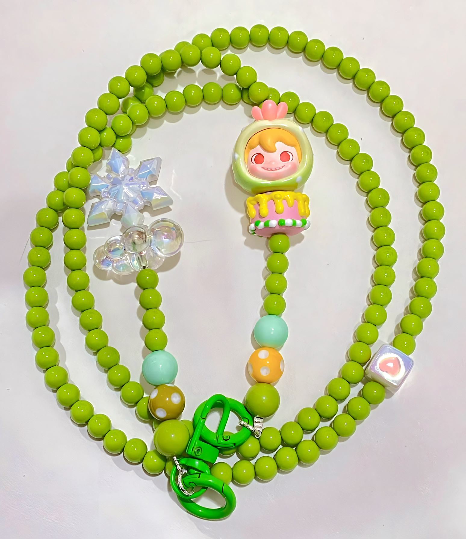 泡泡玛特手机链脖链挂链萌粒手机斜挎链饰品手工多多肉dudoo现货