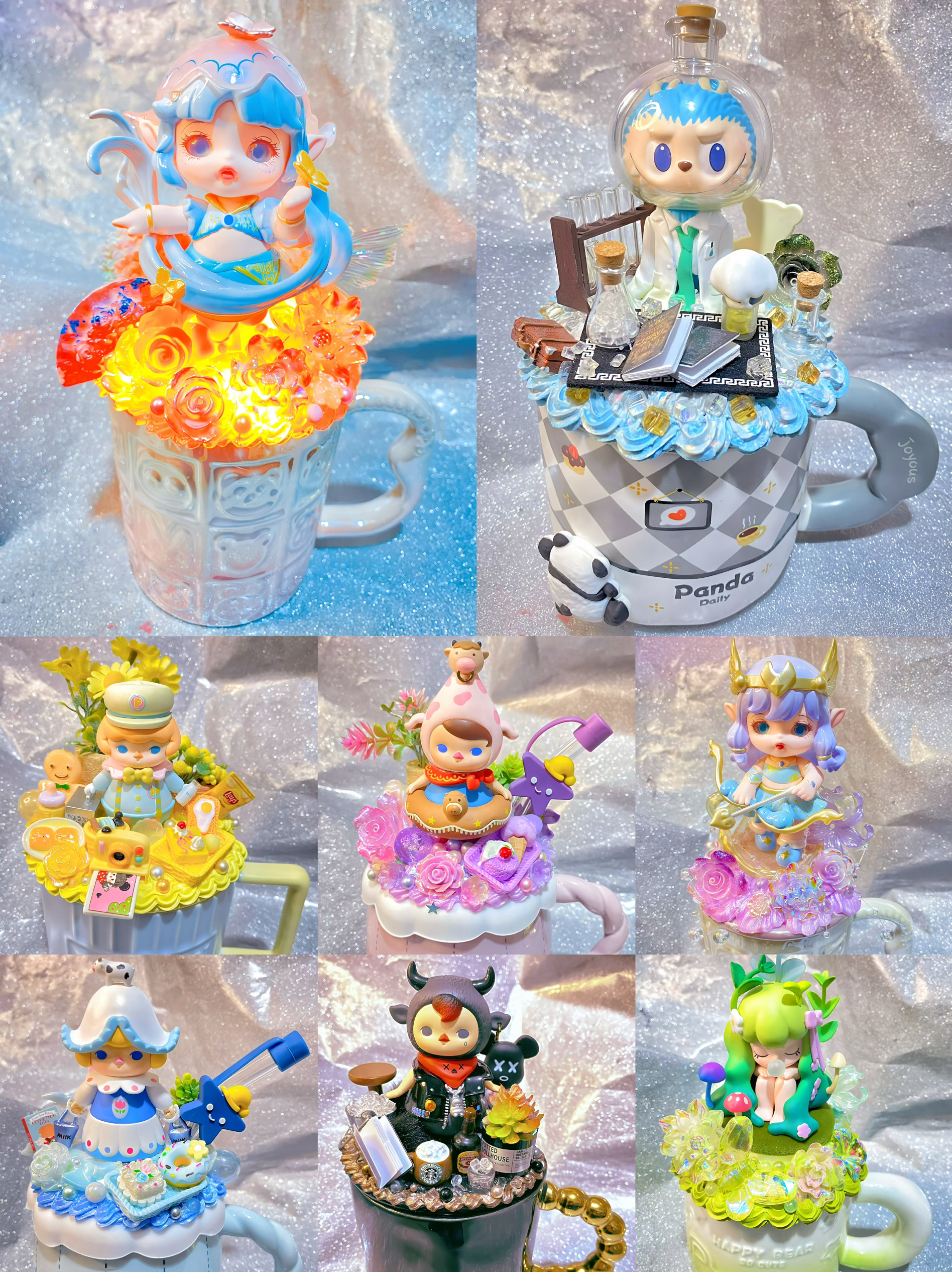 泡泡玛特Labubu拉布布奶油胶水杯马克杯潮玩礼物