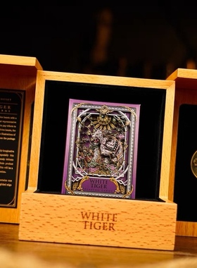 Dee扑克  白虎 ARK神兽系列 国风浮雕镂空礼盒收藏扑克牌