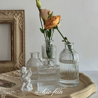 Chicfun Retro Transparent Glass Маленькая ваза гостиная цветочные композиции гидрополовая вода, обезвьявавшие интернет-украшения in in inste mini mini