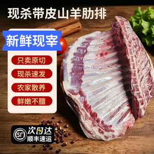 正宗山羊原切羊排带皮新鲜现杀