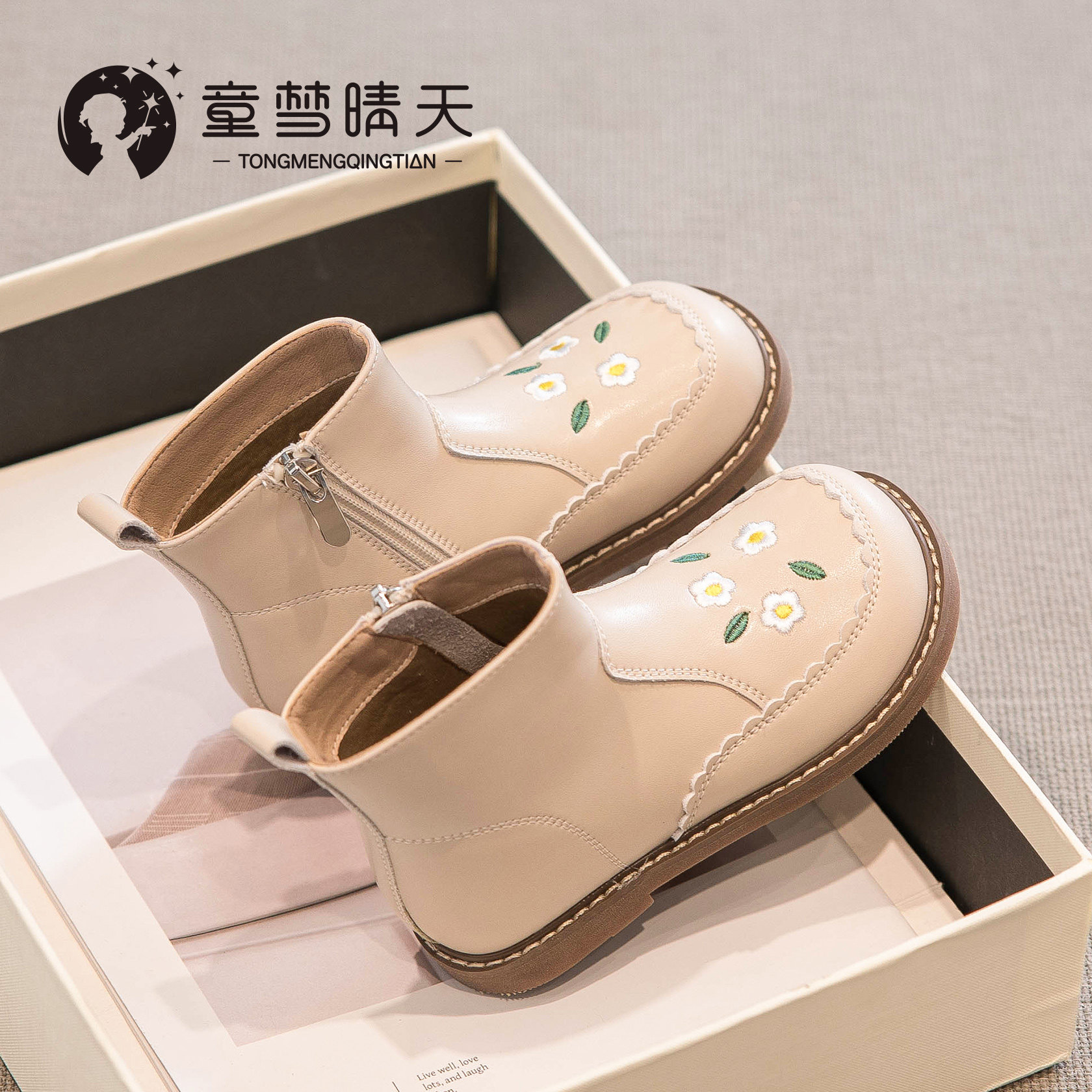 现货秒发女童秋冬新款短靴图片