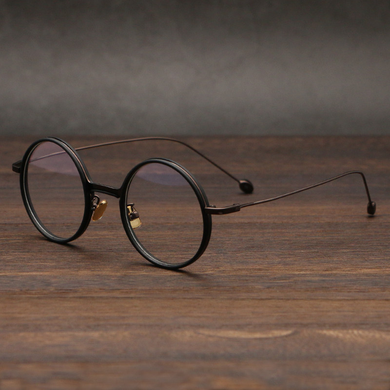 复古圆形眼镜框原宿ulzzang平光镜男女文艺圆框太子镜可配近视镜
