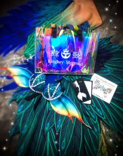 鲸歌美人鱼色炫彩果冻防水包人鱼姬泳衣包沙滩防水袋鱼尾比基尼