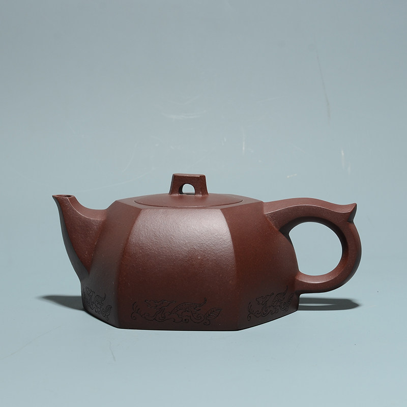 裴春燕宜兴紫砂壶黄龙山原矿全手工名家正品茶壶套装紫泥六方井栏