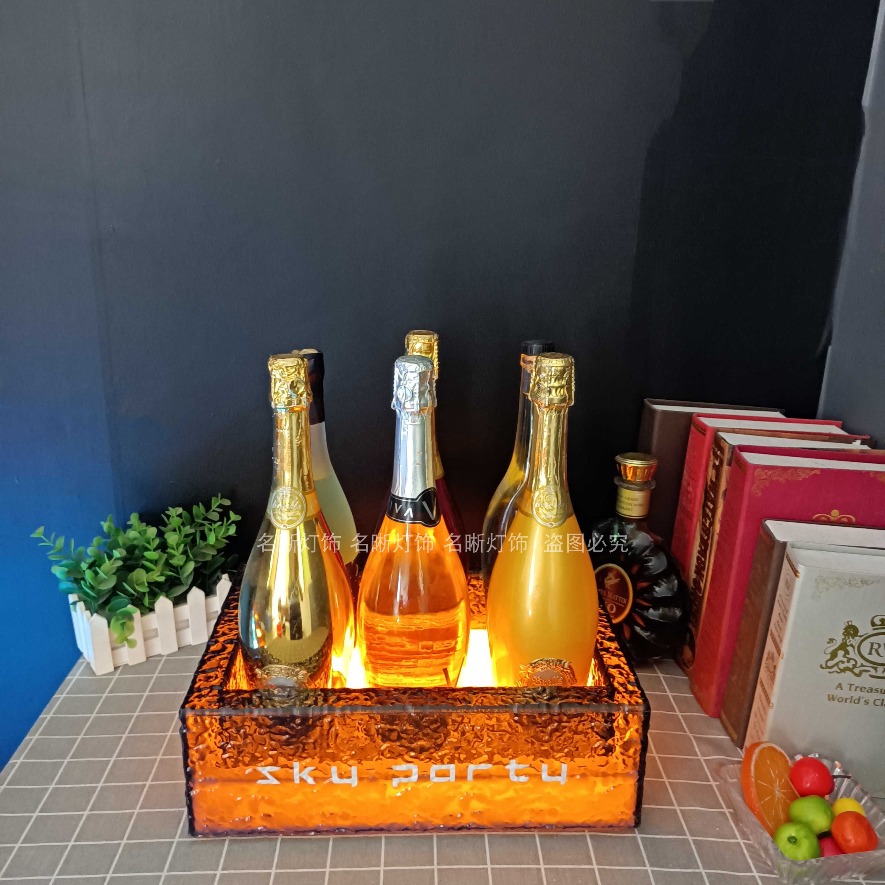 发光啤酒桶双层充电冰桶