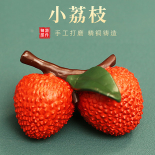 创意工厂直发彩绘荔枝小摆件工艺品家居客厅书房办公室桌面装饰品