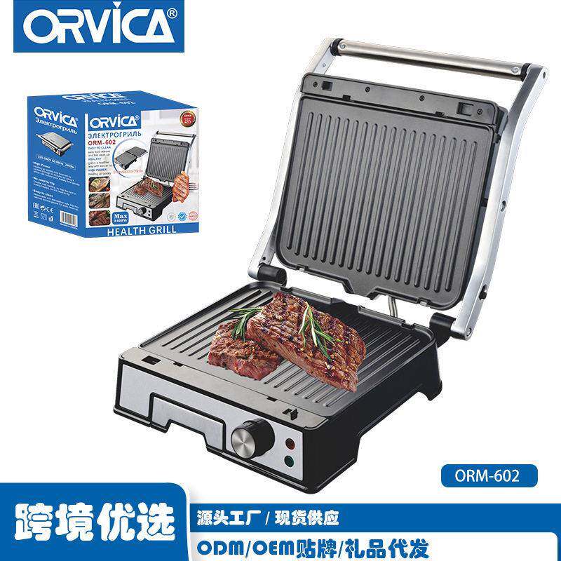 ORVICA跨境家用电烤牛排机多功能铁板烤肉机牛排机煎烤牛扒器