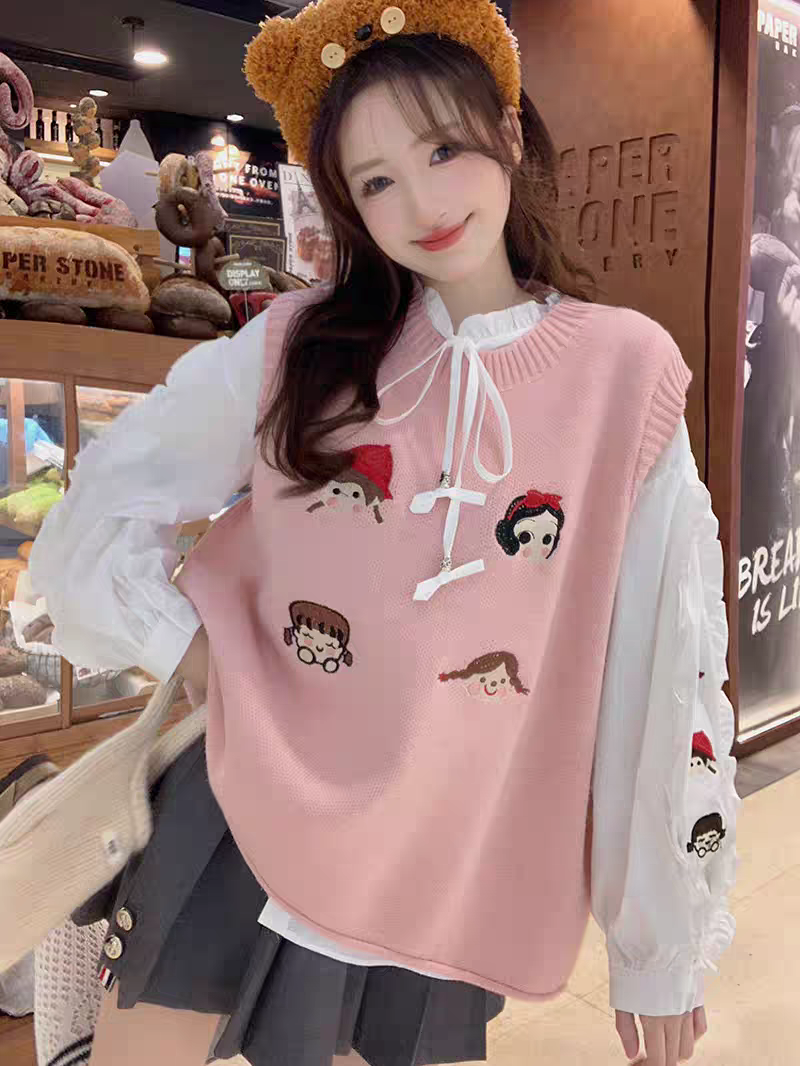 2025新款韩版宽松显瘦百搭针织马甲女背心坎肩外套潮ys-873