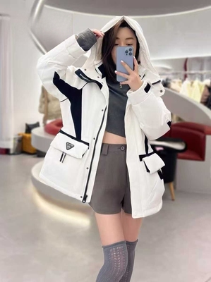 2025年冬款工装冲锋衣羽绒服女宽松中长款连帽外套TT-G64