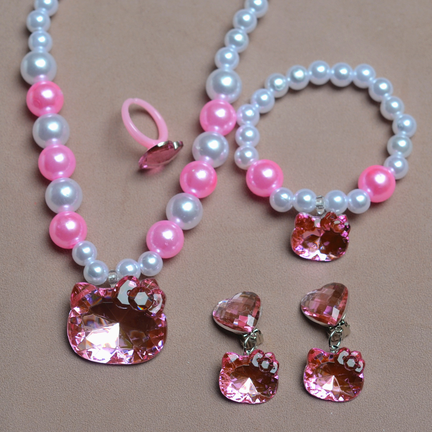 儿童凯蒂猫项链套装女童可爱