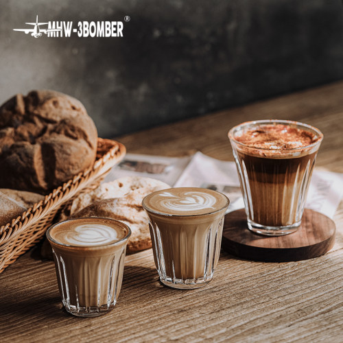 轰炸机咖啡玻璃杯澳白杯拿铁杯
