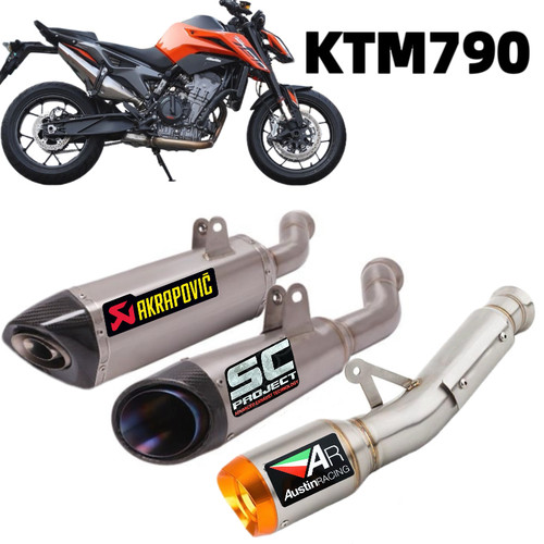 适用于机车改装DUKE KTM790改装尾段排气管KTM890钛合金排气