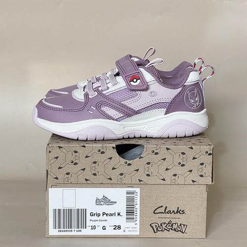 拼色女大童运动鞋CLARKS其乐缓震